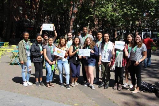 IMBY Youth Volunteers and Mentors in downtown Seattle A group of young and older adults.