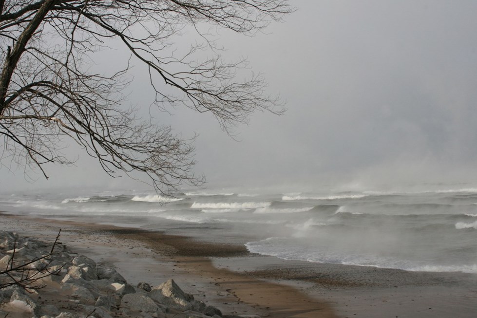 winter waves at lakeshore winter waves at lakeshore