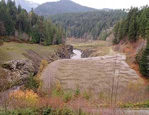 Elwha Dam restoration site, fall 2013, Olympic National Park. Elwha Dam restoration site, fall 2013, Olympic National Park.