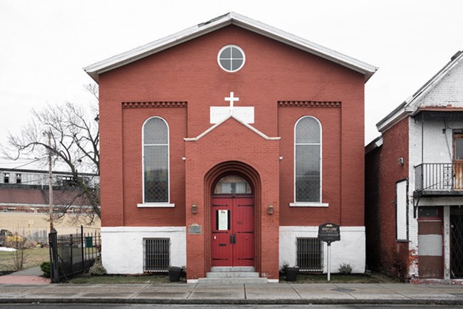 Michigan St Baptist Church. Photo by Judith Wellman. NOT PUBLIC DOMAIN