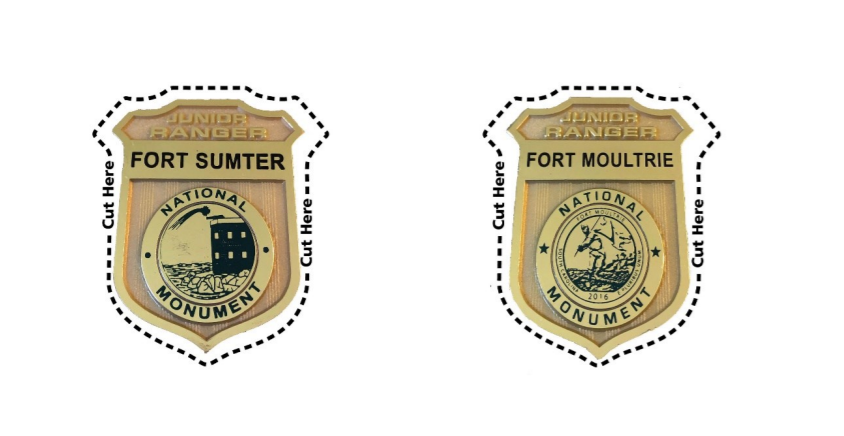 Fort Sumter and Fort Moultrie Junior Ranger Badges