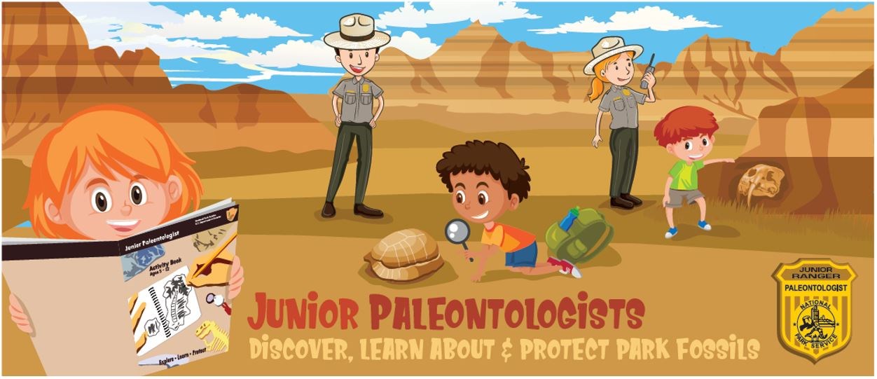 Junior Paleontologists infographic (alt text on the page)