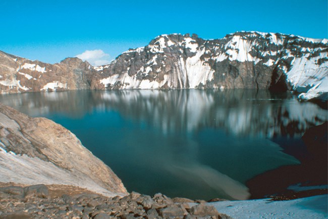 lake in a caldera