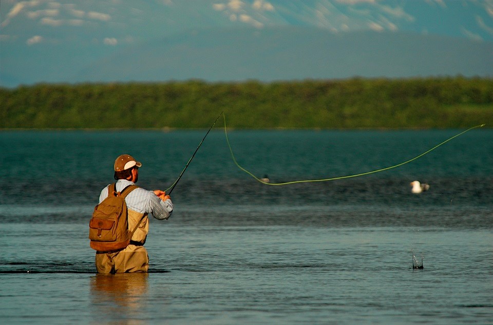 KATM Fisherman Fisherman fly fishing in a river