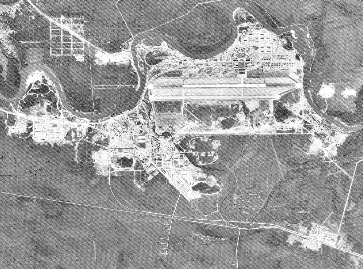Photograph of Ladd Field after WWII construction boom in 1946.