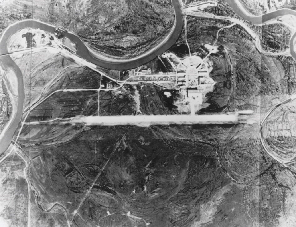 Aerial Photograph of Ladd Field under construction in 1939.