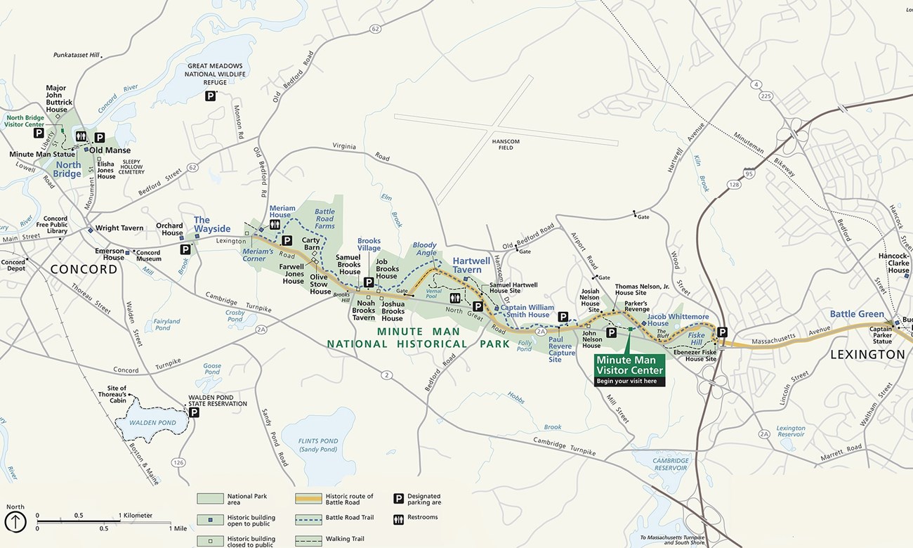 Map of Minute Man site.