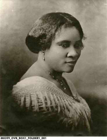 Madam_CJ_Walker Madam C.J. Walker seated in partial profile turned towards her right