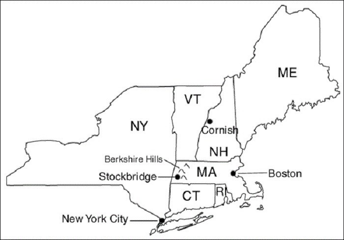 Map of Northeastern United States.
