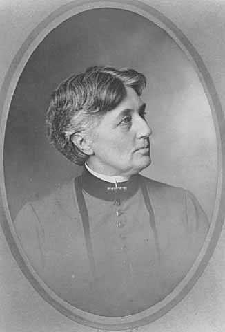 Martha Ripley Head and shoulders portrait of Martha Ripley in profile, facing left