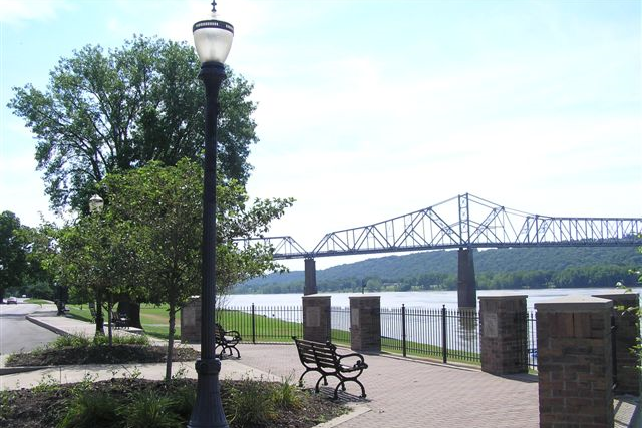 Milton-Madison Bridge Bridge going over a river.
