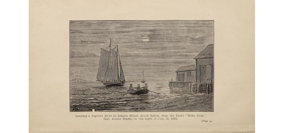 Fugitive Slave Law Boston Harbor The "Moby Dick" in Boston Harbor landing a fugitive slave.
