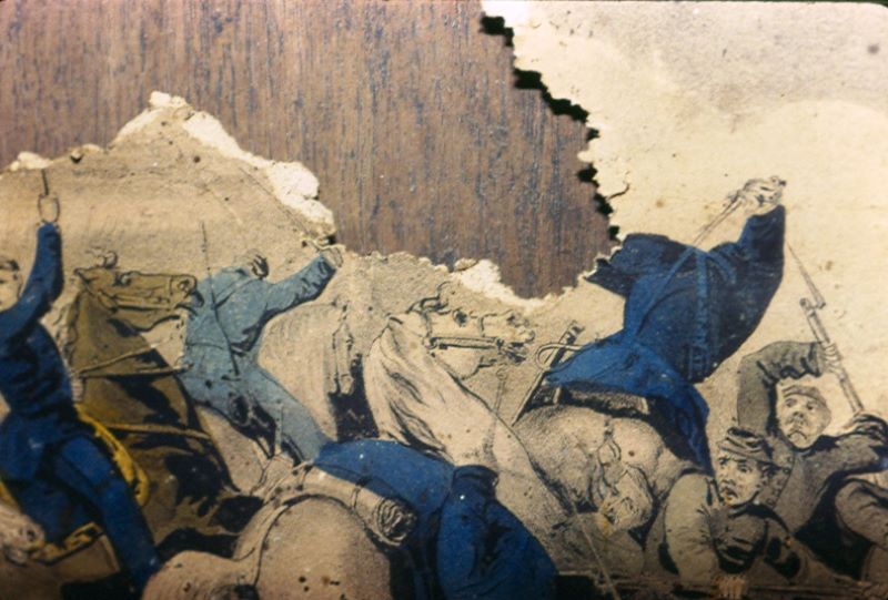 A paper document showing damage from a mouse.