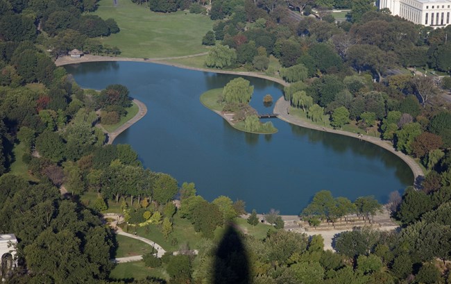 Constitution Gardens, aerial photograph