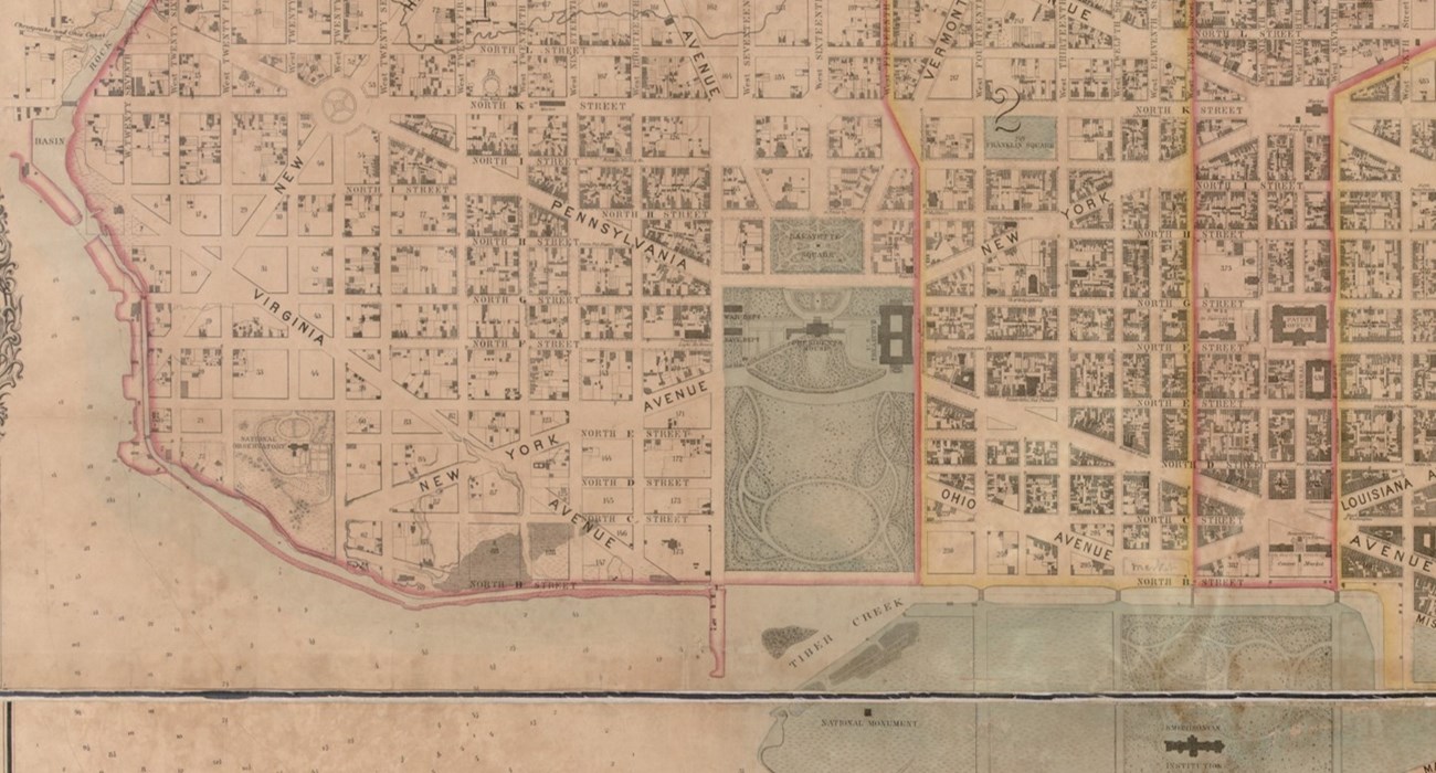 Detail of Map of Washington City