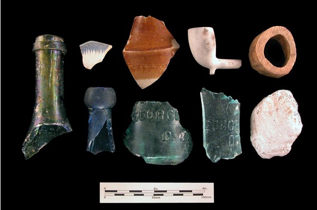 Artifacts recovered from the National Museum of African American History and Culture site