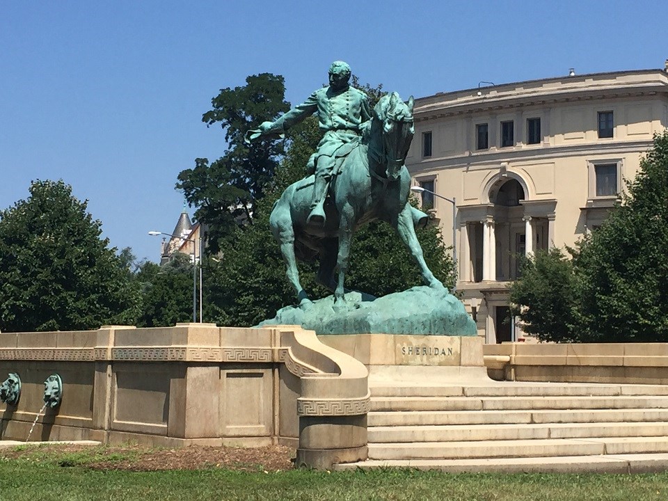 Equestrian statue of Civil War General Phillip Sheridan