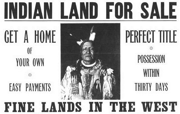 Government poster advertising Indian Land for Sale