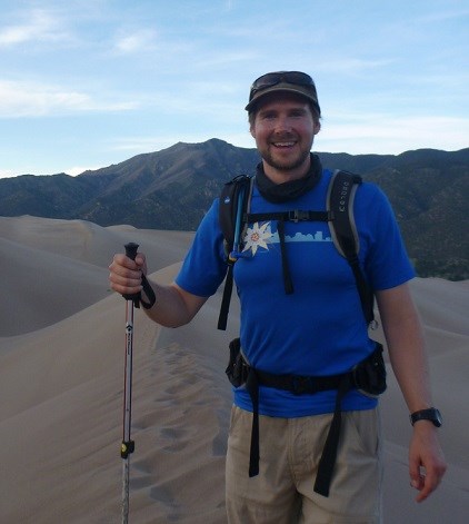 Neal hiking in Great Sand Dunes National Park and Preserve