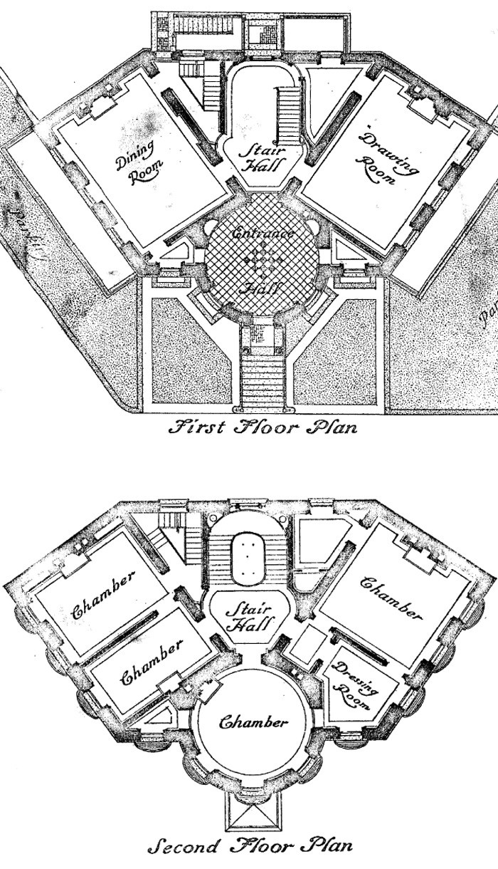 Plans of The Octagon's First and Second floors.