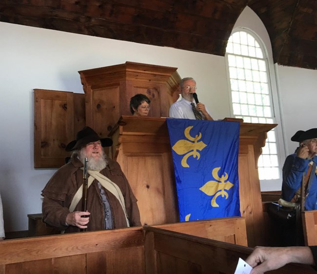 Old St Peters reenacting pulpit