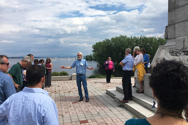 Workshop participants took a tour of Plattsburgh, NY City Historian John Krueger gave a walking tour of Plattsburgh, NY