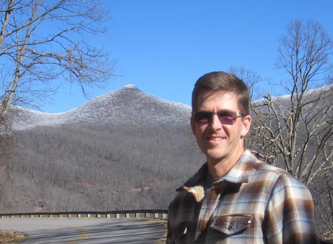 Photo of Andy Otten on the Blue Ridge Parkway near Asheville, NC