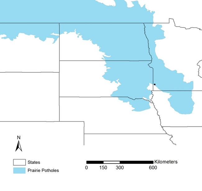 Prairie Potholes Bird Conservation Region Map.