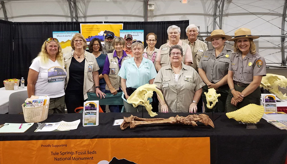 TUSKED-OUTREACH Protectors of Tule Springs and NPS staff at Tule Springs Fossil Beds National Monument partner to provide fossil-themed educational outreach.