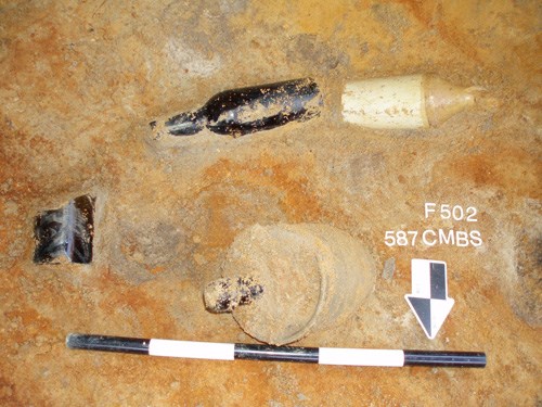 Artifacts at the bottom of a well. Artifacts at the bottom of a well.