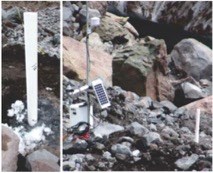 Dits2 A small solar panel sitting above a rocky surface