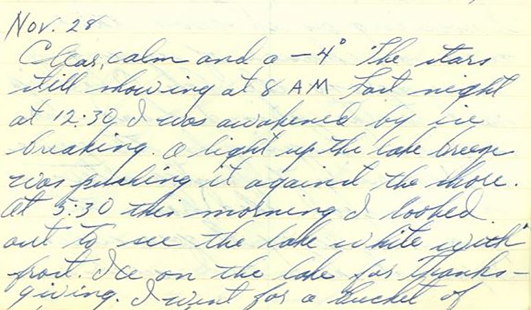 Image of handwritten journal