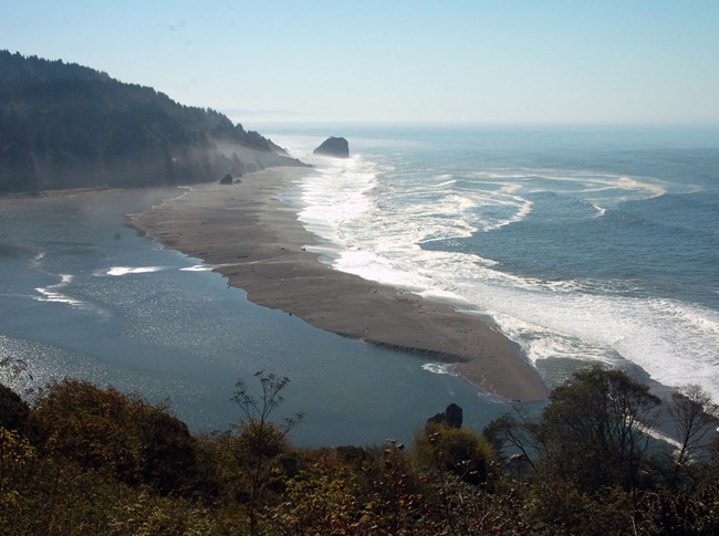 The mouth of the Klamath River.