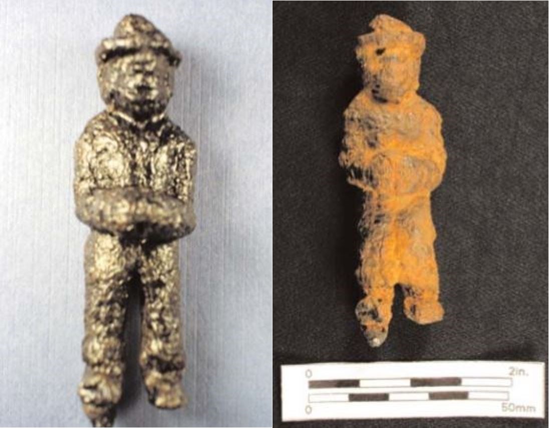 Figurine before and after conservation