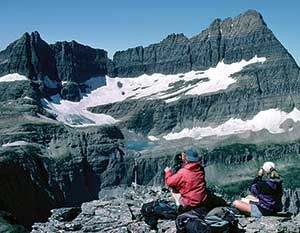 Repeat photography of Shepard Glacier, 1998, Glacier National Park.