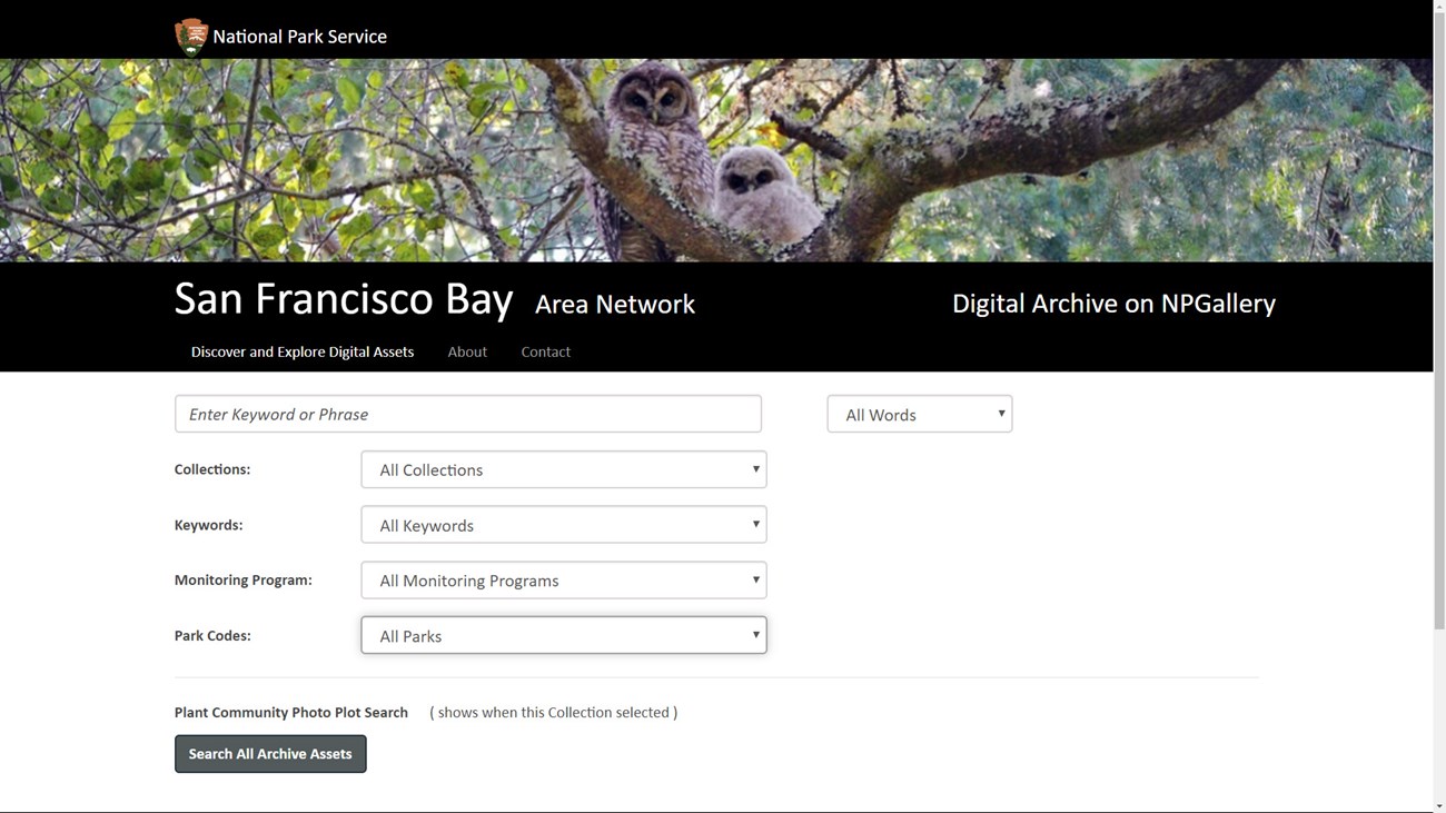 San Francisco Bay Area Network NPGallery Screenshot Website with several tailored filters for finding different kinds of images.
