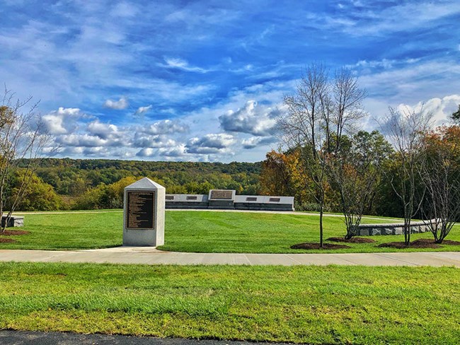 Saratoga Surrender Site A green field and plaza