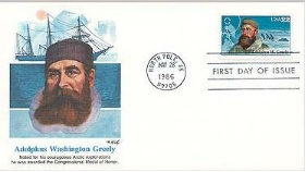 This U.S. postage stamp honored Greely and his Arctic expedition. Stephen A. Nesmith This U.S. postage stamp honored Greely and his Arctic expedition. Stephen A. Nesmith