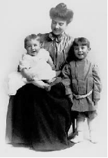 Eda Blankart Funston with sons Frederick II and Arthur Kansas State Historical Society