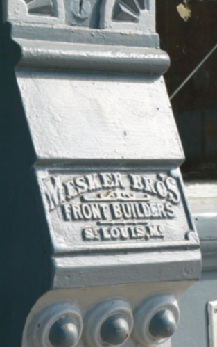 Nameplates for Meskers Silver writing printed on silver painted wood.