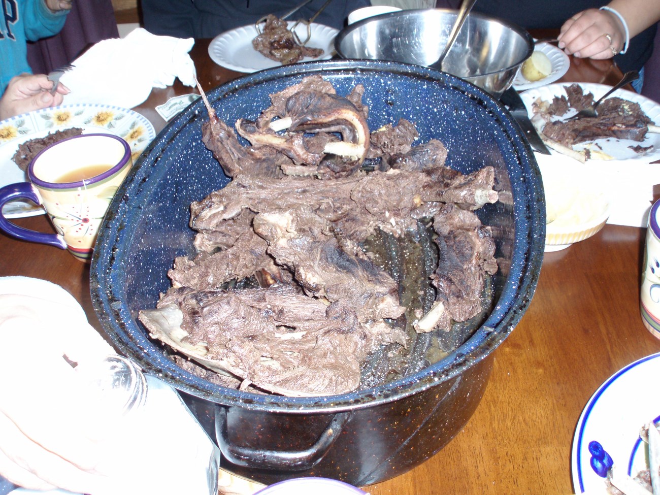 Seal meat shared at a gathering