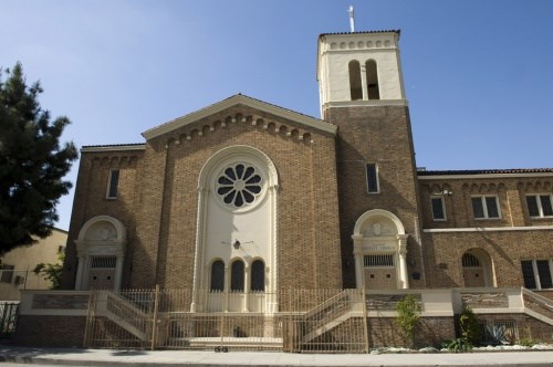 Color image of the exterior of the Second Baptist Church in Los Angeles