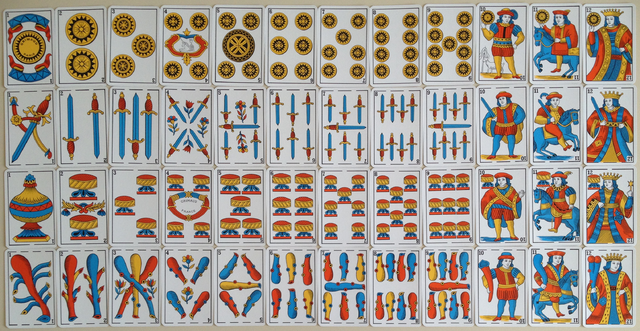 Spanish playing cards playing cards with the Spanish National pattern