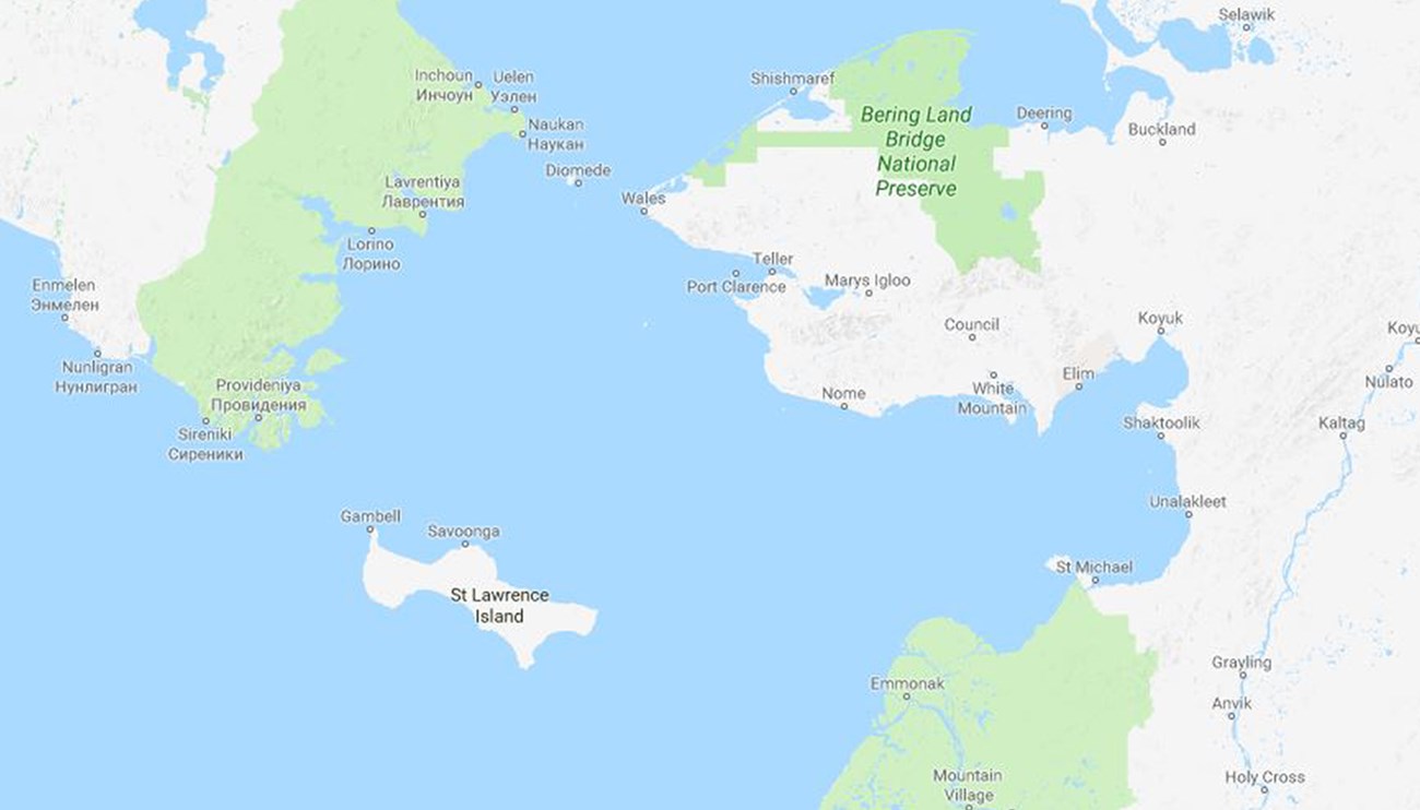 Map of St. Lawrence Island