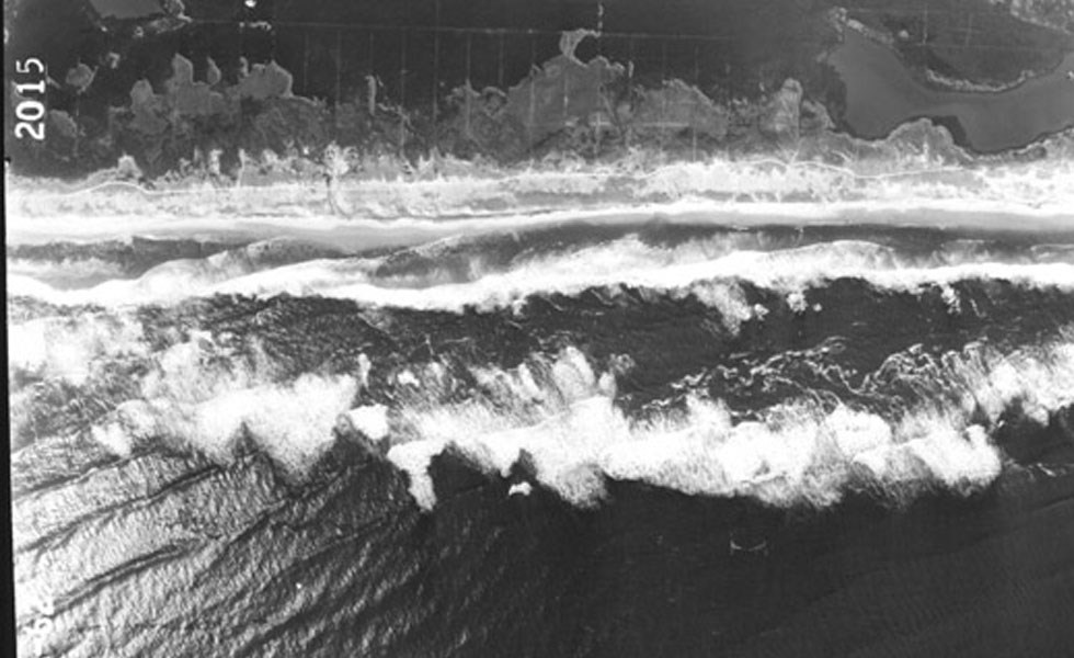 aerial view of Ash Wednesday Storm