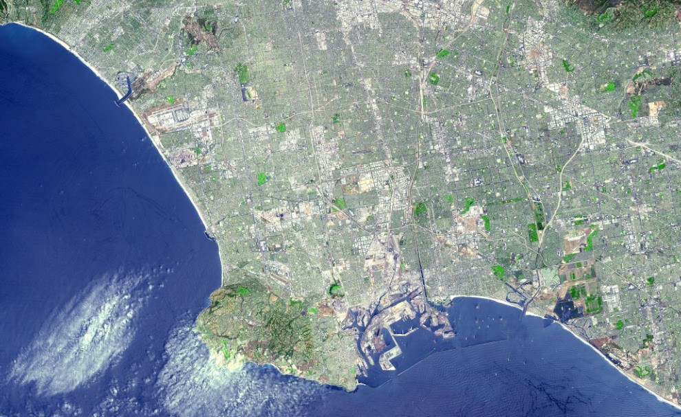 aerial view of coastline