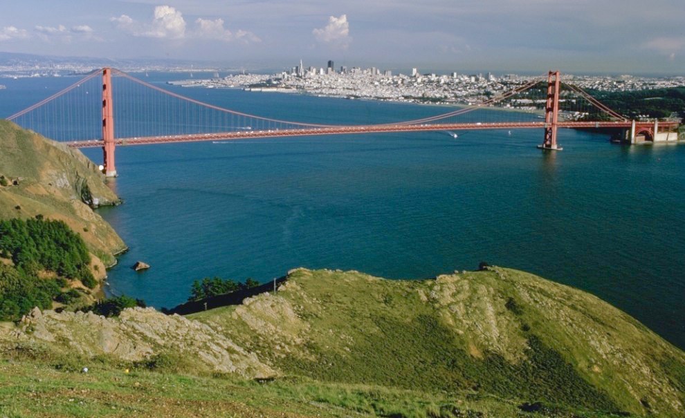 golden gate bridge and San Francisco bay