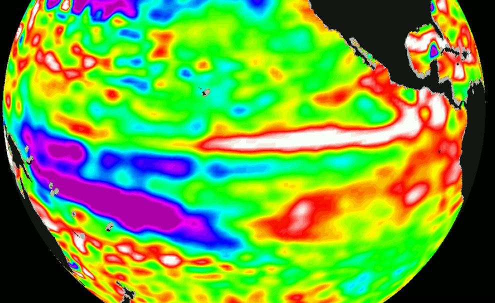 satellite image of ocean surface mapping data