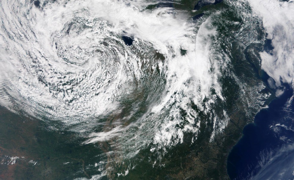 satellite image of storm system