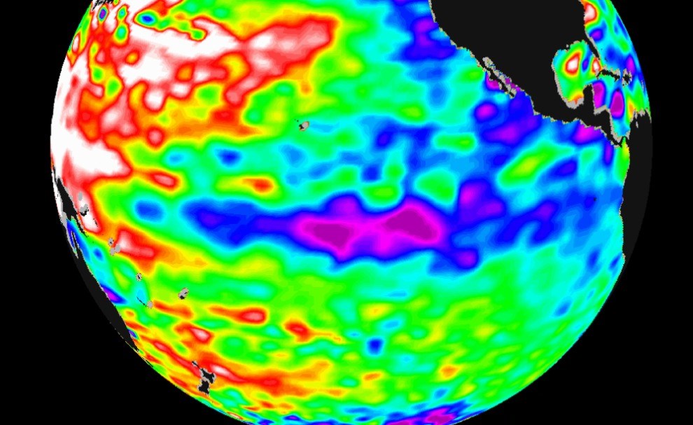 satellite image of ocean surface mapping data